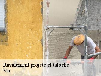 Ravalement projeté et taloché