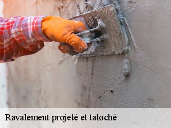 Ravalement projeté et taloché