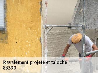 Ravalement projeté et taloché