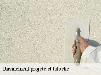 Ravalement projeté et taloché