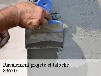 Ravalement projeté et taloché 83670